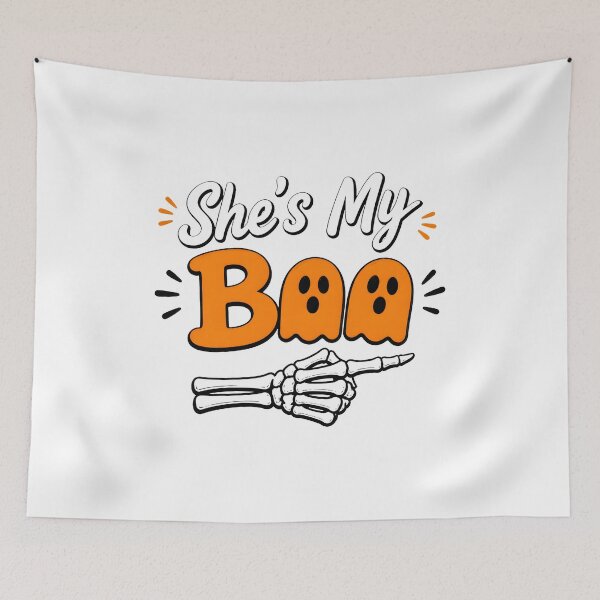 Item preview, She's My Boo Halloween Couples Matching Ghost Skeleton designed and sold by MLETEM-P.
