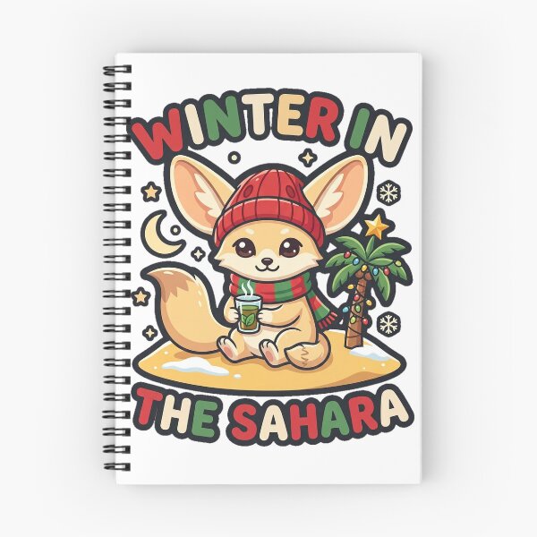 Item preview, Winter in the Sahara Cute Fennec Fox Mint Tea Desert Christmas designed and sold by MIRAJIL.