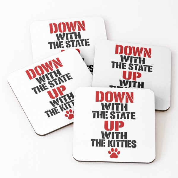 Item preview, Down with the State Up with the Kitties designed and sold by Extravanganzza.