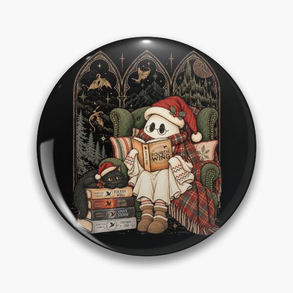 Item preview,  Christmas Ghost Reading Fourth Wing designed and sold by kjanedesigns.
