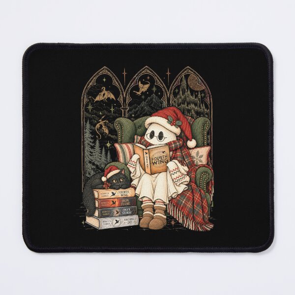 Item preview, Christmas Ghost Reading Fourth Wing designed and sold by kjanedesigns.
