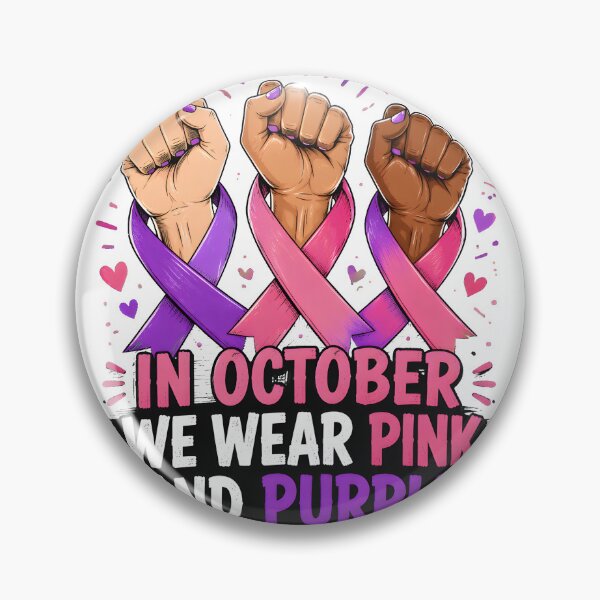 Item preview, Wear Pink Purple October Support Fists Ribbon designed and sold by MLETEM-P.