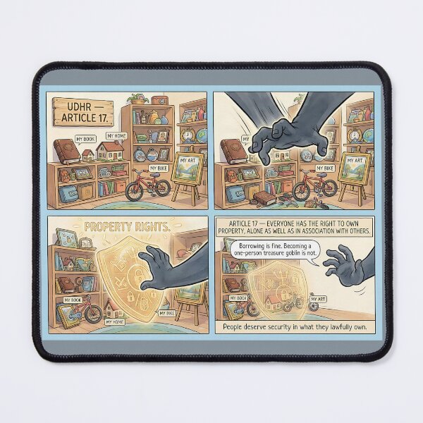 Item preview, The Universal Declaration of Human Rights protects property. designed and sold by Mianku | Für das Leben.