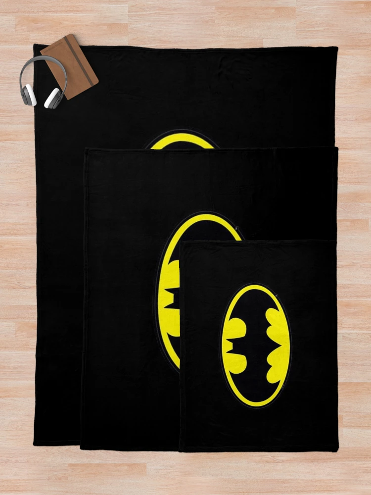 Thumbnail 5 of 6, Throw Blanket, Batman logo designed and sold by Mad Apparel.