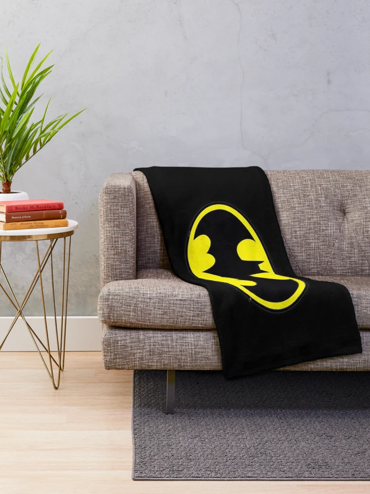 Thumbnail 2 of 6, Throw Blanket, Batman logo designed and sold by Mad Apparel.