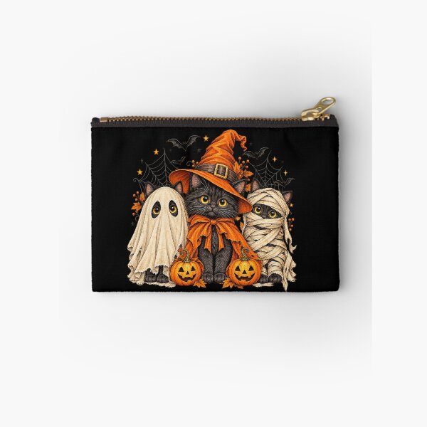 Item preview, Cute Spooky Halloween Cats Witch - Ghost Mummy Kitten Pumpkin Night designed and sold by JustBeStylish.