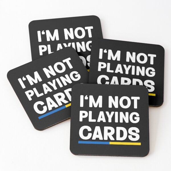 Item preview, I'm Not Playing Cards Zelensky Ukraine Flag designed and sold by Trenddesigns24.