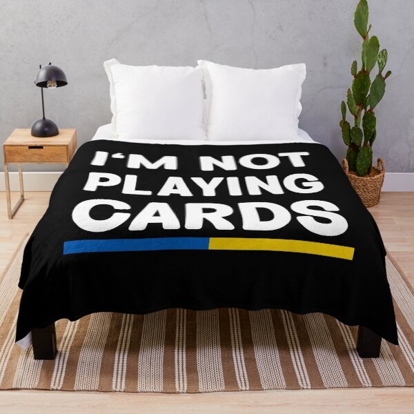 Item preview, I'm Not Playing Cards Zelensky Ukraine Flag designed and sold by Trenddesigns24.