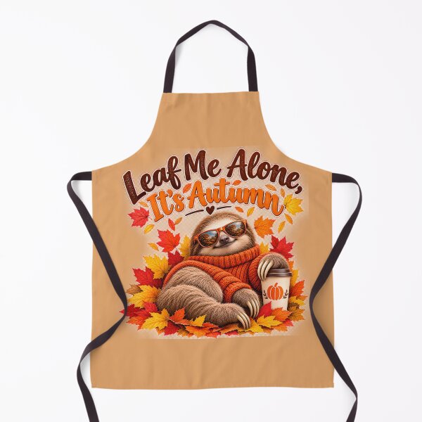 Item preview, Leaf Me Alone, It’s Autumn – Cozy Sloth in Sweater with Pumpkin Coffee designed and sold by cosmea.
