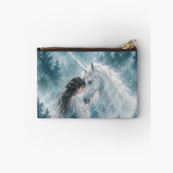 Item preview, White Unicorn and Forest Maiden in an Enchanted Mist designed and sold by KokoDeez.