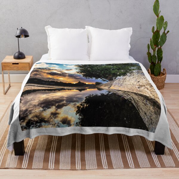 Item preview, Dramatic Sunset Sky Puddle Reflection Landscape designed and sold by Luxxe87.