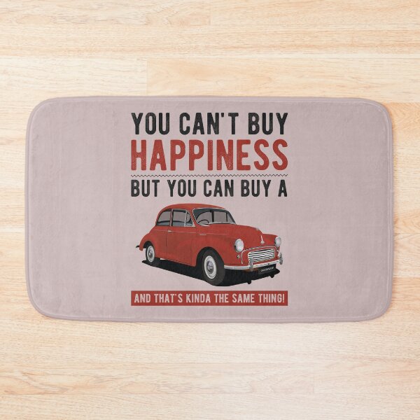 Item preview, Morris Minor Classic British Car 'You Can't Buy Happiness' designed and sold by knappidesign.