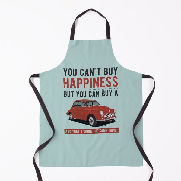 Artikelvorschau, Morris Minor Klassischer britischer Wagen „Man kann Glück nicht kaufen“ entworfen und verkauft von knappidesign.