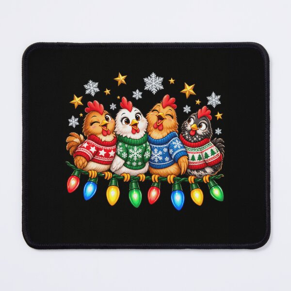 Item preview, Festive Chickens in Christmas Sweaters designed and sold by ROUX-ART.