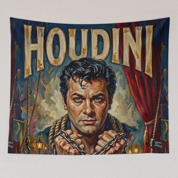 Item preview, Houdini Stage Magic Drama Fine Art Tribute designed and sold by Art's Diner.