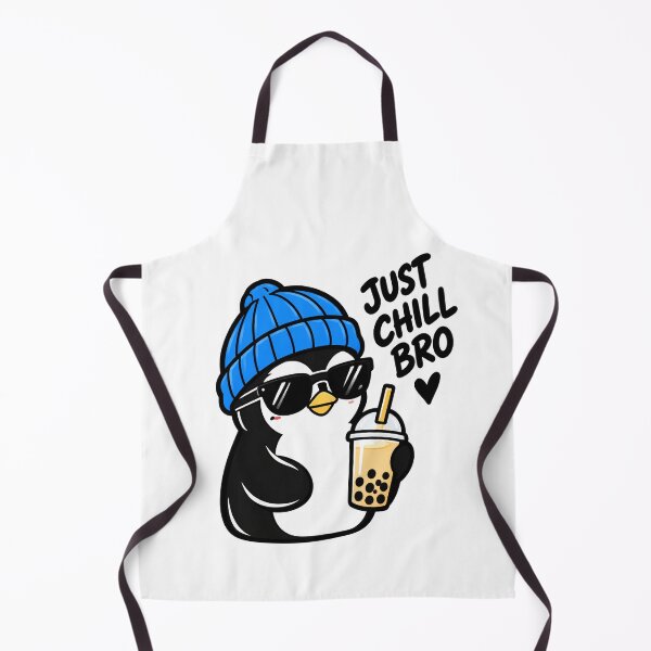 Item preview, Just Chill Bro – Cool Penguin with Bubble Tea designed and sold by 9ns-spo.