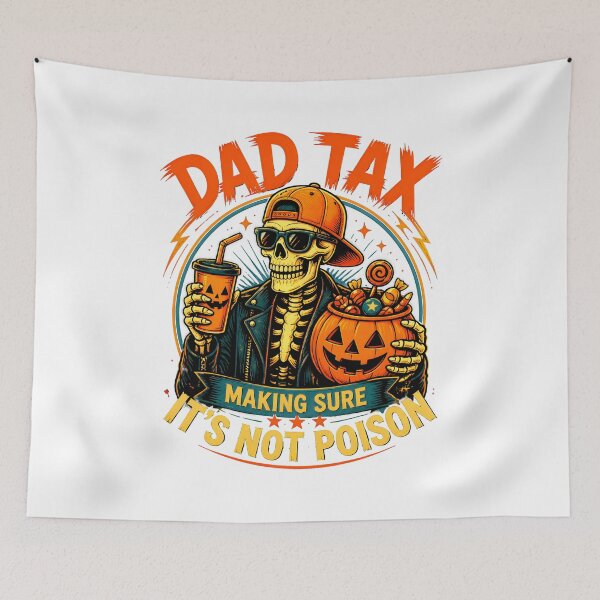 Item preview, Dad Tax Skeleton Halloween Candy Pumpkin designed and sold by MLETEM-P.