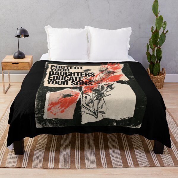 Item preview, Protect Your Daughters Educate Your Sons – Feminist Floral Equality Quote designed and sold by DyzioSupply.