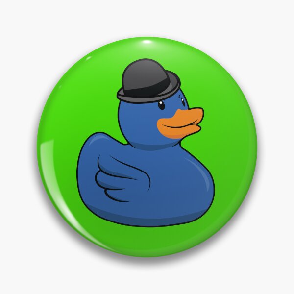 Item preview, Blue rubber duck with a bowler hat designed and sold by Idyllio.