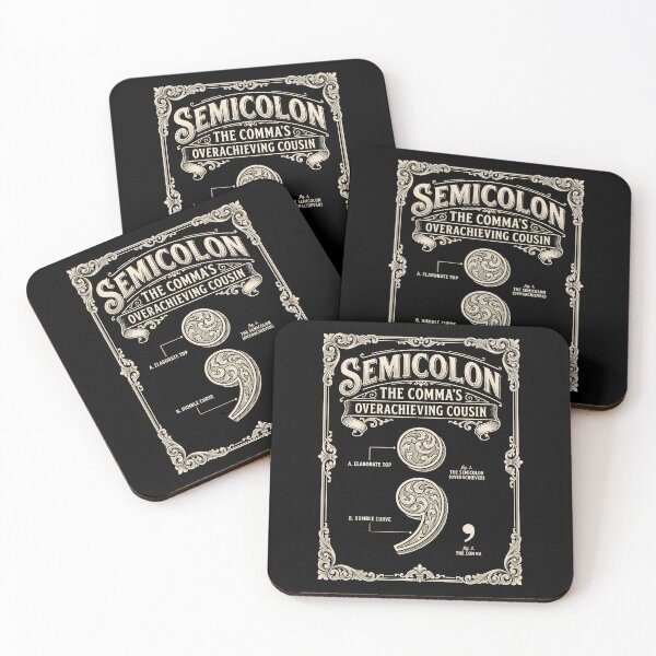 Item preview, Semicolon Humor The Comma's Overachieving Cousin designed and sold by danielliamgill.