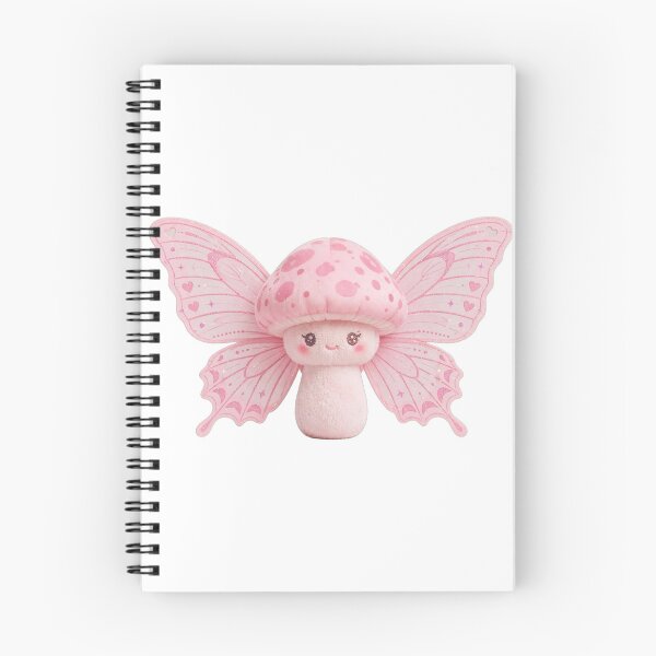 Item preview, Cute Pink Mushroom Fairy Plush Kawaii Butterfly Wings Aesthetic designed and sold by GenZPopStudio.