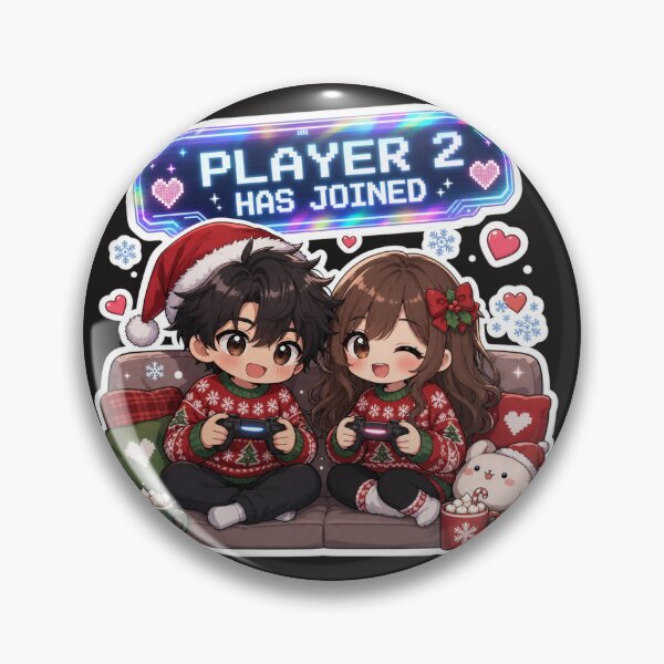 Item preview, Player 2 Has Joined – Cute Anime Gamer Couple Christmas Sweaters designed and sold by AsotenDesigns.