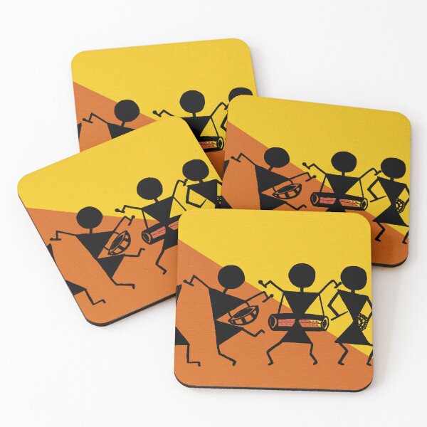 Item preview, Warli Tribal Dance Folk Art Painting designed and sold by EeshaArshad.