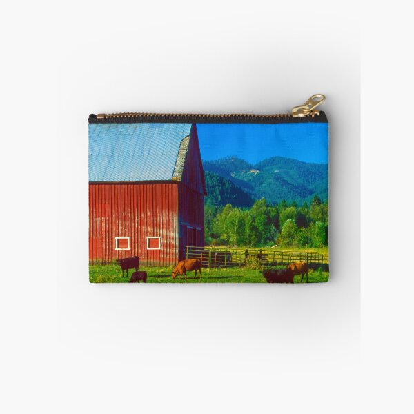 Item preview, Rural Red Barn and Grazing Cows designed and sold by jklune.