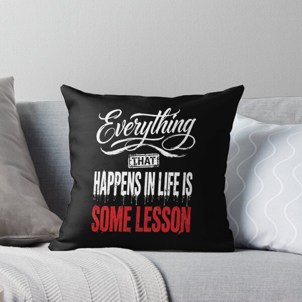 Item preview, Everything That Happens In Life Is Some Lesson – Motivational Quote Typography Design designed and sold by Vibe-Vary.