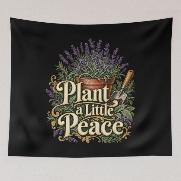 Item preview, Plant A Little Peace - Lavender Gardening designed and sold by Good Mood Foundry.
