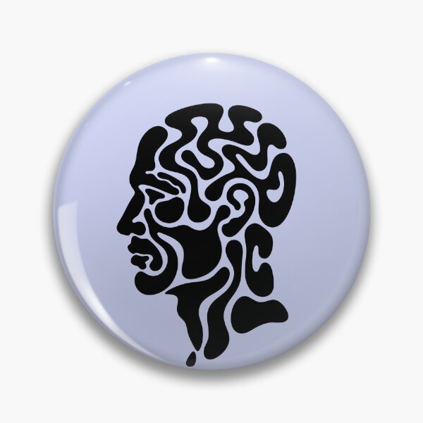 Item preview, Human Head Profile with Labyrinth Brain Maze designed and sold by Mike Kiev art.