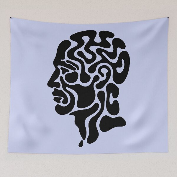 Item preview, Human Head Profile with Labyrinth Brain Maze designed and sold by Mike Kiev art.