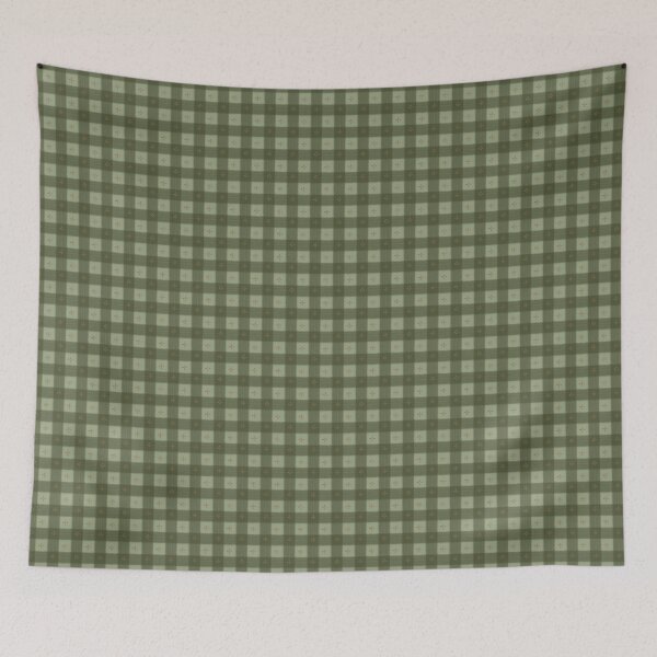 Item preview, Cottagecore Gingham Floral Plaid Pattern designed and sold by LeelaLab.