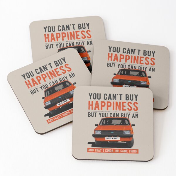 Item preview, Austin Metro Classic British Car 'You Can't Buy Happiness' designed and sold by knappidesign.