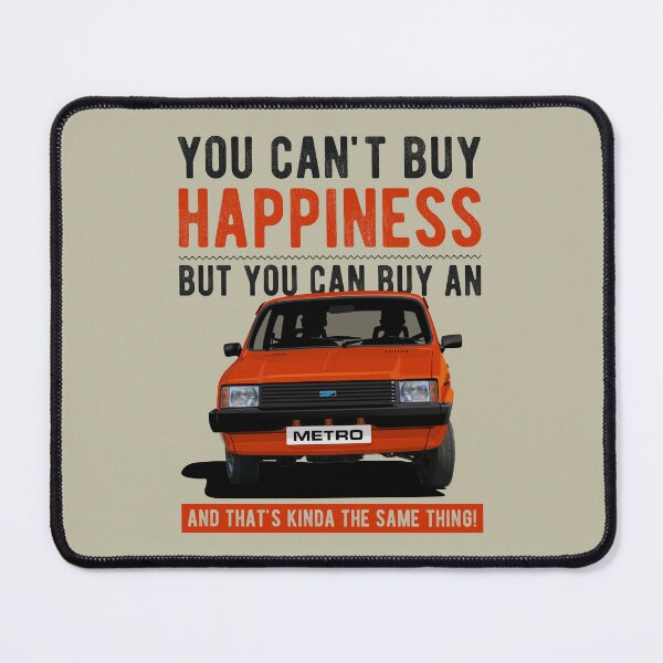 Item preview, Austin Metro Classic British Car 'You Can't Buy Happiness' designed and sold by knappidesign.