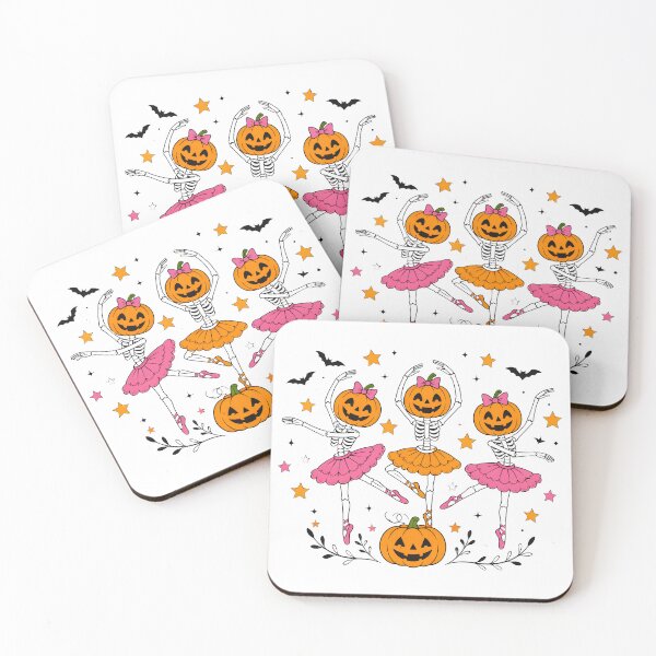 Item preview, Spooky Skeleton Ballerinas Pumpkins Halloween Dance designed and sold by empiric-designs.