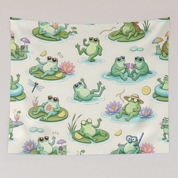 Item preview, Cute Summer Frog Life designed and sold by Sybille-Yates.