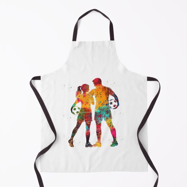 Item preview, Male and Female Soccer Players Watercolor Art designed and sold by Liededrom..