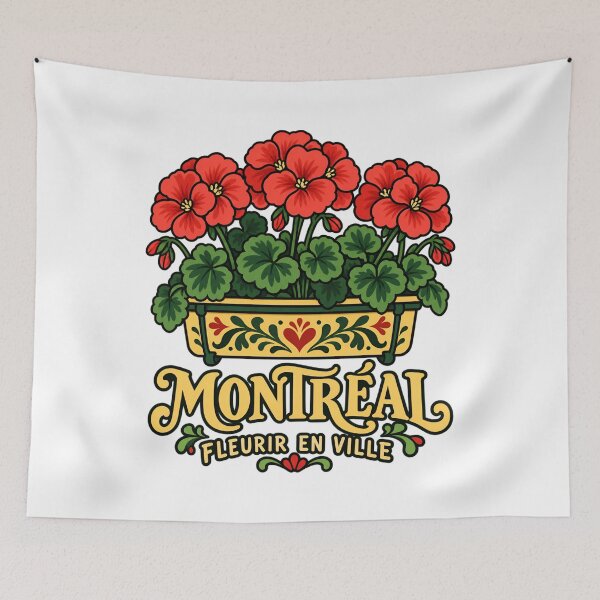 Item preview, Montreal Fleurir en Ville Geranium Planter designed and sold by Fenay Designs.