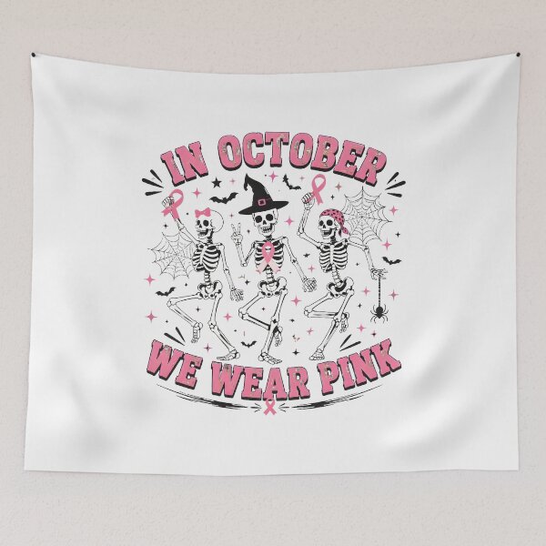 Item preview, Dancing Skeletons In October We Wear Pink designed and sold by empiric-designs.