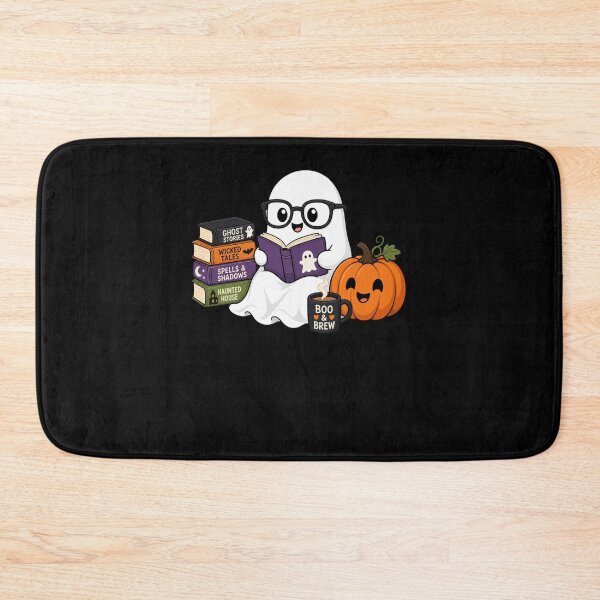 Item preview, Cozy Ghost Reading Halloween Books & Coffee designed and sold by BearLoveDesign.