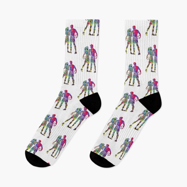Item preview, Male and Female Soccer Players Watercolor Art designed and sold by Liededrom..