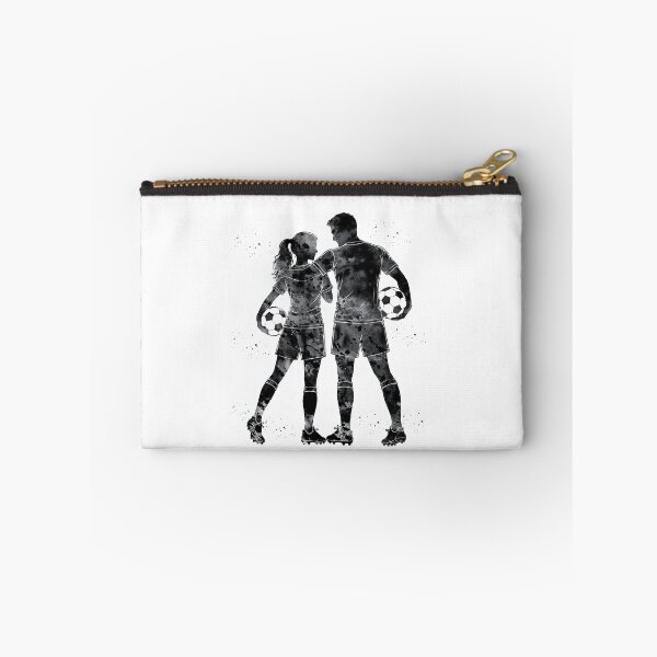 Item preview, Male and Female Soccer Players Watercolor Art designed and sold by Liededrom..