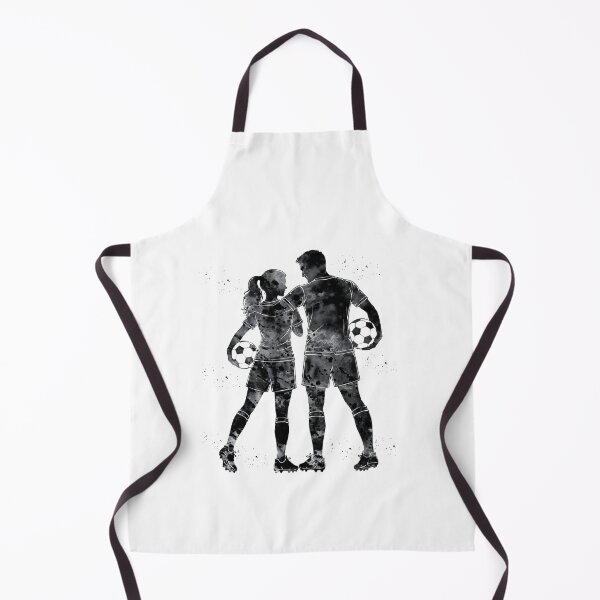 Item preview, Male and Female Soccer Players Watercolor Art designed and sold by Liededrom..