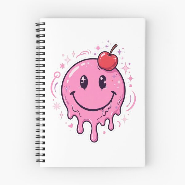 Item preview, Pink Drippy Smiley Face Cherry Cute Y2K Smiley Drip Aesthetic designed and sold by GenZPopStudio.