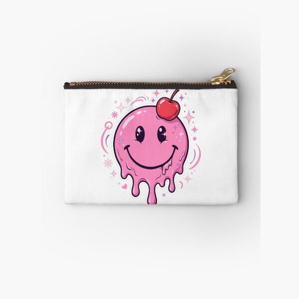 Item preview, Pink Drippy Smiley Face Cherry Cute Y2K Smiley Drip Aesthetic designed and sold by GenZPopStudio.