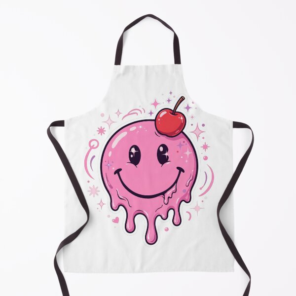 Item preview, Pink Drippy Smiley Face Cherry Cute Y2K Smiley Drip Aesthetic designed and sold by GenZPopStudio.
