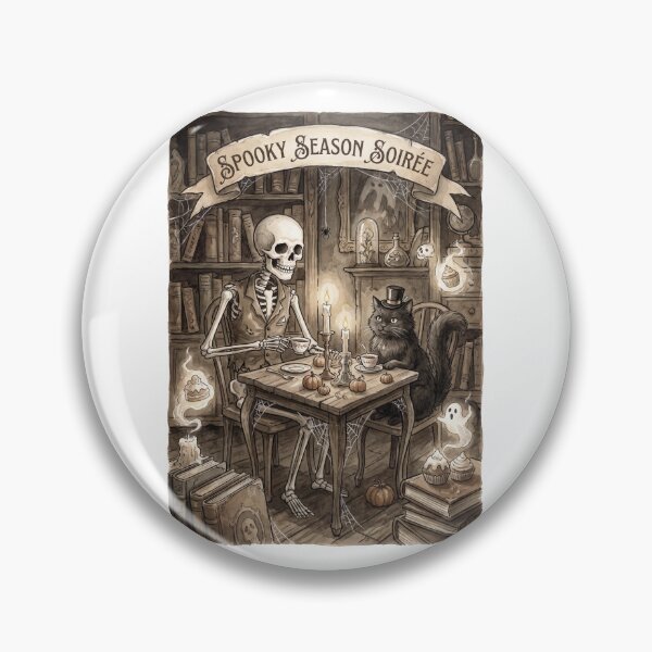 Item preview, Spooky Soiree Skeleton Cat designed and sold by Tiffany Roy.
