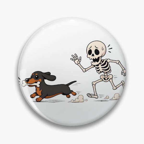 Item preview, Funny Dachshund Skeleton Chase Bone Dog Lover designed and sold by noctivaganta.