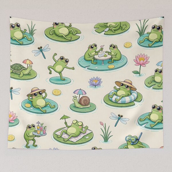 Item preview, Cute Summer Frog Life designed and sold by Sybille-Yates.